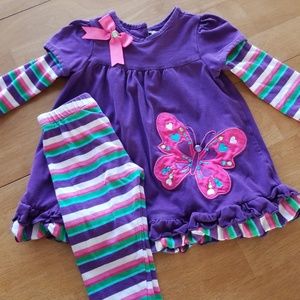 2T Toddler Butterfly Outfit